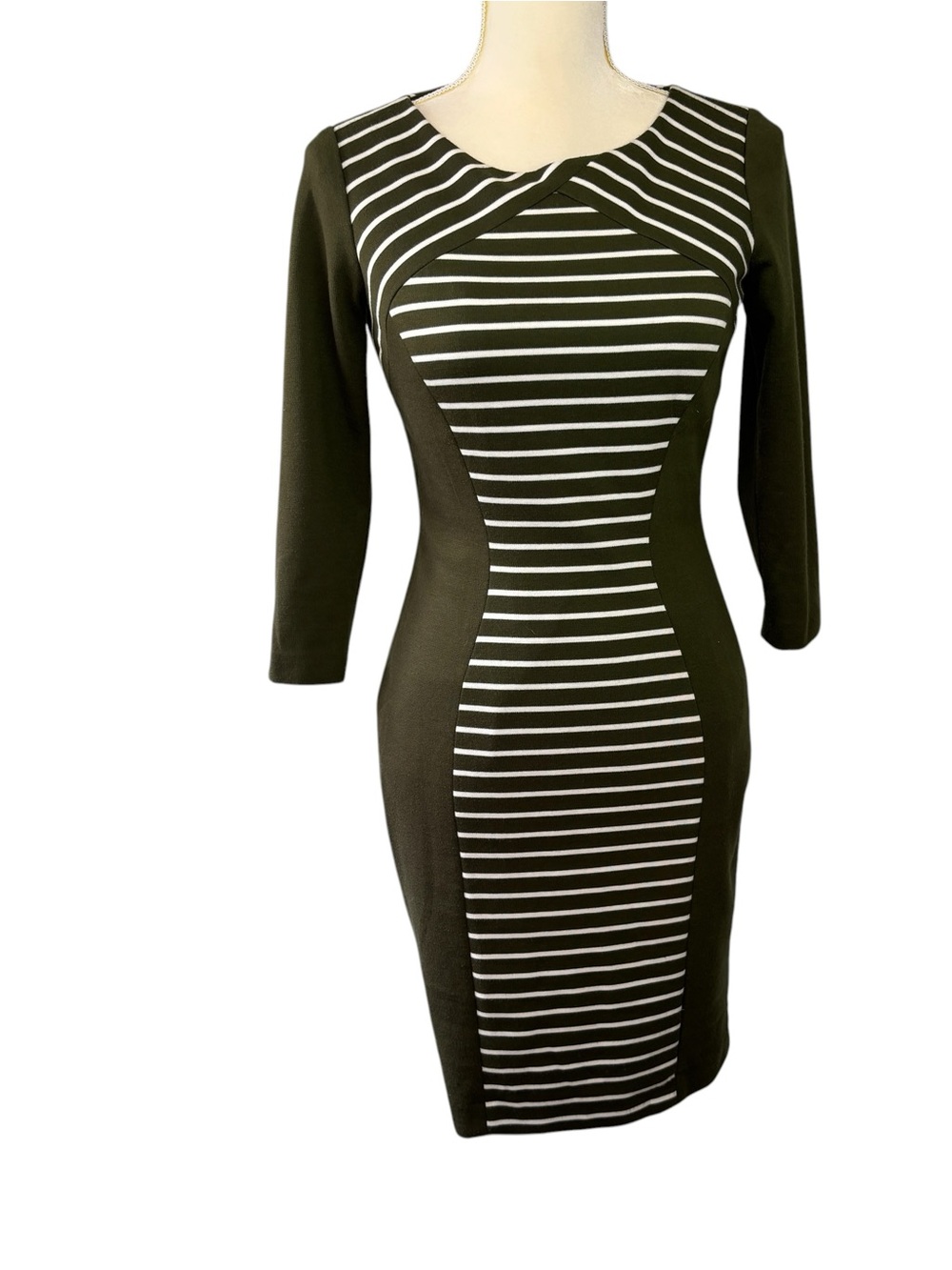 ANTONIO MELANI striped dress, size 2, bodycon, party, office, dressy, fall